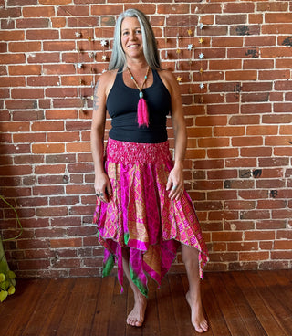 Upcycled Sari Fairy Hem Skirt