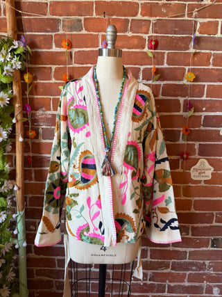 Paisley Bloom Embroidered Cotton Jacket