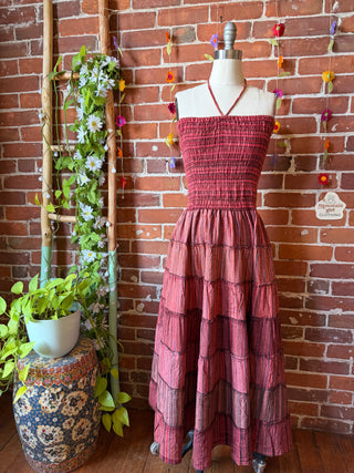 Autumn Grove Tiered Cotton Dress -Fair Trade Made