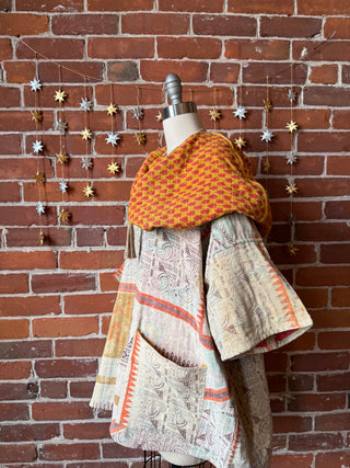 Twilight Reversible Kantha Cowl Pullover