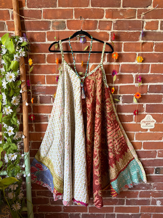 Coffee In The Morning Midi Kantha Summer Dress With Pockets - Fits up to 2X