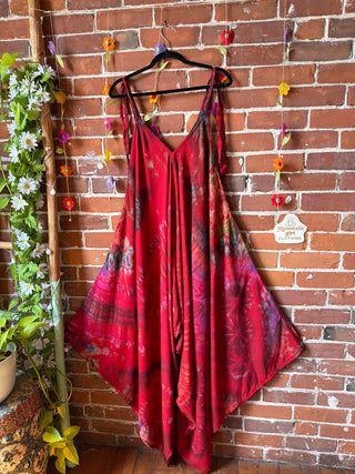 Oh So Flowy Festival Season Tie Dye Jumpsuit Fits up to 2X - Multiple Colors