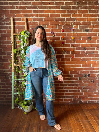 Upcycled Grateful Dead Tie Dye Inspired Hi Lo Hybrid Top