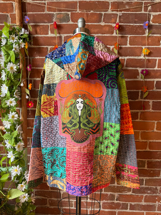 Billy Strings Inspired Kantha Patchwork Hooded Jacket