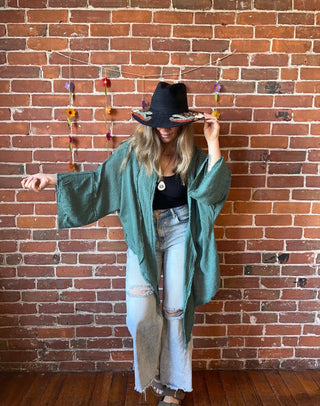 Mountain Meadow 100% Cotton Gauze Boho Light Kimono Layer - Multiple Colors Available