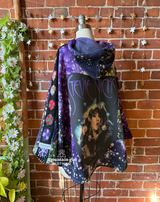 OOAK Winter Collection- Stevie Silver Springs Tie Dye Granny Square Hoodie Poncho