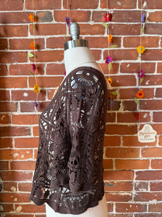 Boho Crochet Overlay Top- Multiple Colors Available - 100% Cotton