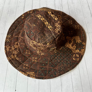 Reversible Boho Sunshine Recycled Random Patchwork Floppy Hat