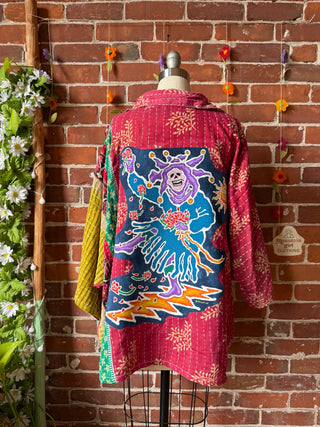 OOAK Summer Collection - Upcycled  Grateful Dead inspired Vintage Kantha Jacket