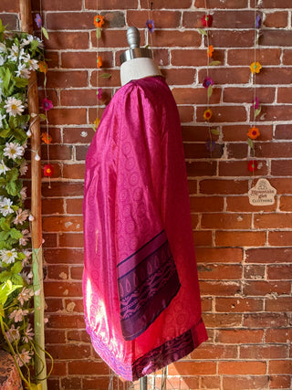 Autumn Moon Silky Flowy Kimono - Fair Trade Made - Final Sale