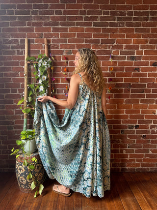 Delphia Recycled Sari Dress w/ Pockets