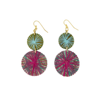 Kantha Threadburst Earrings -Fair Trade Made