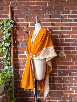 Summer Dreams 100% Silk Poncho Robe- Fair Trade Made