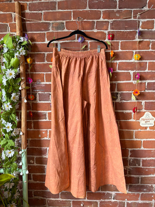 Size M/L Sunburst Tie-Dye Palazzo Lounge Pants 100% Cotton - Fair Trade Made
