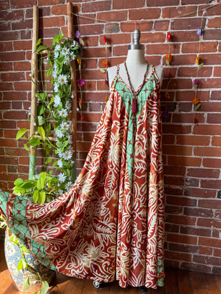 Delphia Recycled Sari Dress w/ Pockets