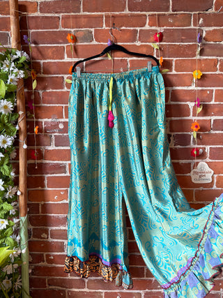 Festival Drift Recycled Sari Pants - “Plus” Size - Fair Trade Made