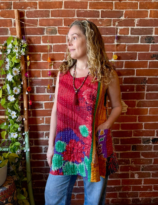 Bohemian Journey Kantha Tank - Fair Trade Made