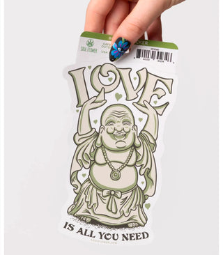 Love Is All You Need Buddha Sticker- Stocking Stuffer