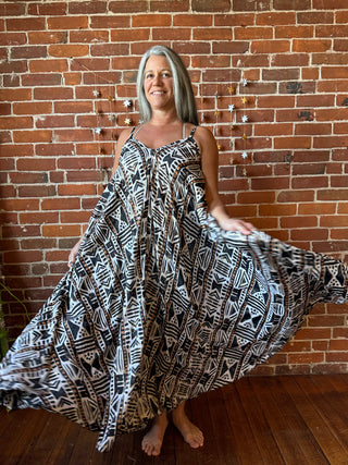 Delphia Recycled Sari Dress w/ Pockets