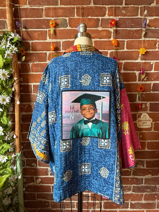 OOAK Summer Collection - Upcycled Lil Wayne Inspired Vintage Kantha Jacket