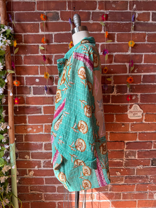 OOAK Summer Collection - Upcycled Def Leppard Inspired Vintage Kantha Jacket