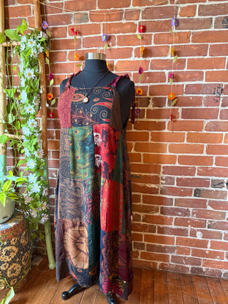Afternoon Tea Earthy Patchwork Dress
