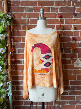 OOAK Spring Collection - Callisto Kantha Crescent Moon Top