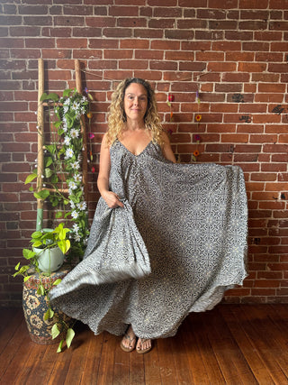 Delphia Recycled Sari Dress w/ Pockets