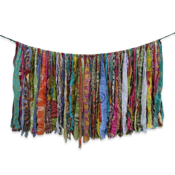 Saree Boho Fringe Wall Hanging - This piece Supports Women Empowerment