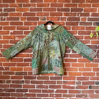 Greens Meadow Patchwork Hoodie Hooded Jacket