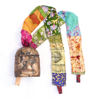 Upcycled Sari Ribbon Vintage Style Bell- Fair Trade Made -Final Sale