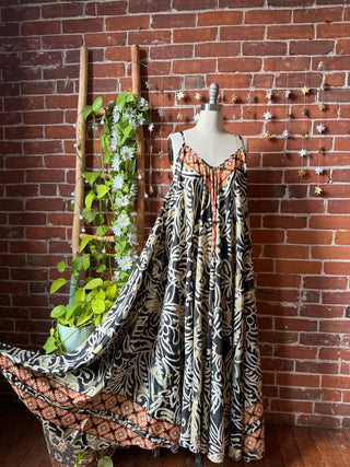 Delphia Recycled Sari Dress w/ Pockets