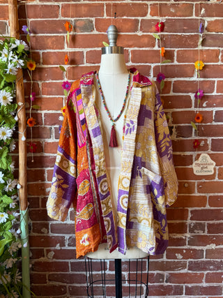 OOAK Summer Collection - Upcycled Tupac inspired Vintage Kantha Jacket - All proceeds from this piece donated to TASF!