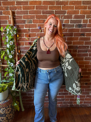 Lennon Kantha Bell Sleeve Kimono Jacket