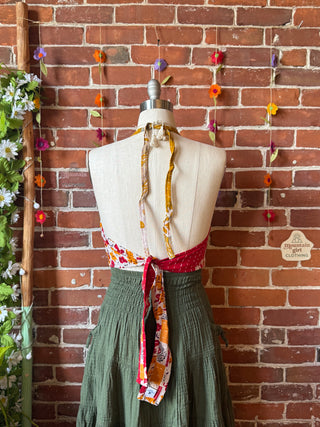 Size 0-12 In Bloom Reversible Kantha Halter Top