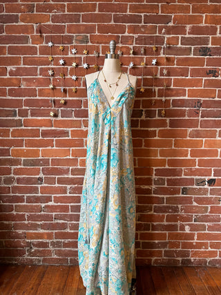 Cassiopia Recycled Silk Sari Halter Dress