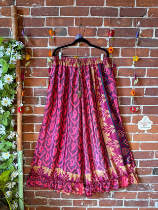 Size 14-18 Festival Drift Recycled Sari Pants - Fair Trade Made
