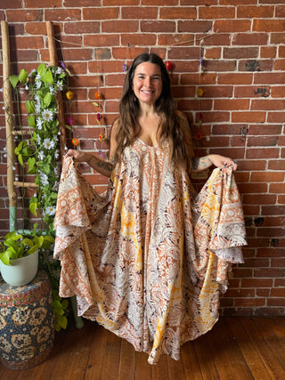 Delphia Recycled Sari Dress w/ Pockets