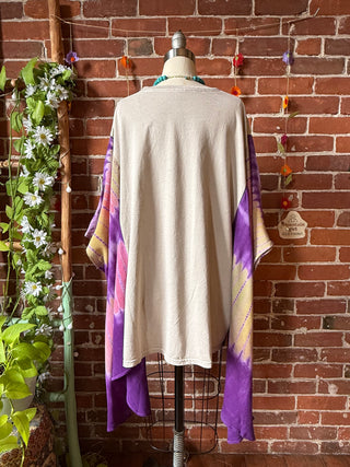 OOAK Autumn Collection- Upcycled Metallica Inspired Tie Dye Poncho Tee