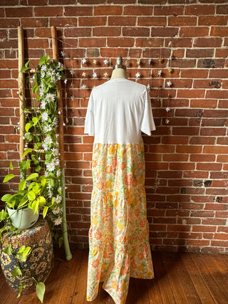 OOAK Autumn Collection - Size Large Upcycled Fleetwood Mac Inspired Flowy Tiered Dress