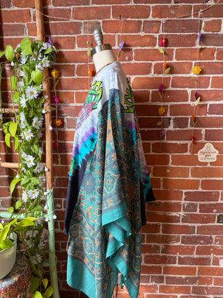 Grateful Dead Inspired Boho Hi Lo Poncho Top