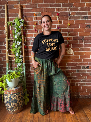 Raven Tie Dye Wide Leg Palazzo Pants - Multiple Colors Available
