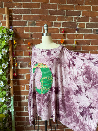 OOAK Spring Collection - Callisto Kantha Crescent Moon Tunic Poncho Top