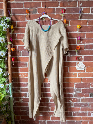 Nomad Linen Split Maxi Top -Multiple Colors- Made in Italy