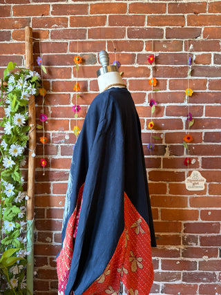 OOAK Summer Collection- Taylor Swift Inspired Birdsong Batik Wing Style Poncho Tee