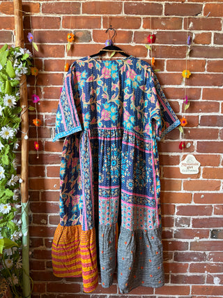 Coffee In The Morning Kantha Dress - Fits up to 3X