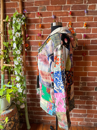 Size 1X Harmony Patchwork Hoodie Jacket