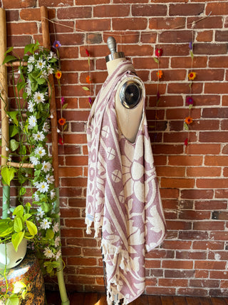 Pink Sky Fringe Duster Vest - 100% Cotton