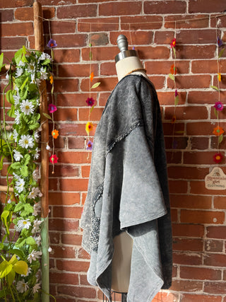 OOAK Winter Collection - Upcycled Flower Patch Patchwork Poncho Style Top 🌼