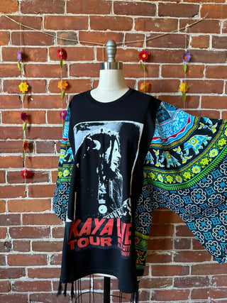 Upcycled Bob Marley Flowy Trapeze Top